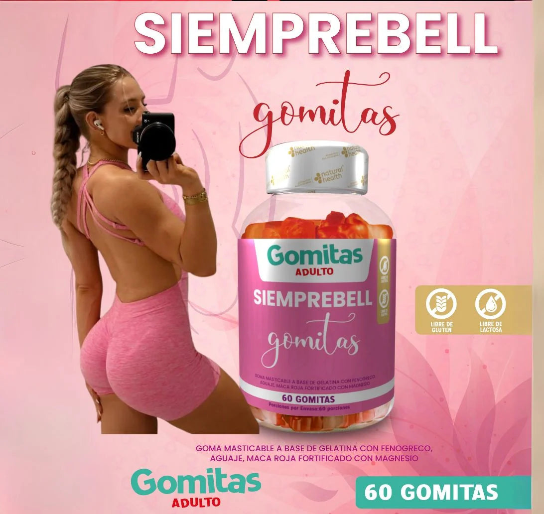 Gomitas BBL de Aguaje Siemprebell®: Aumenta tus glúteos y pechos a partir del primer mes