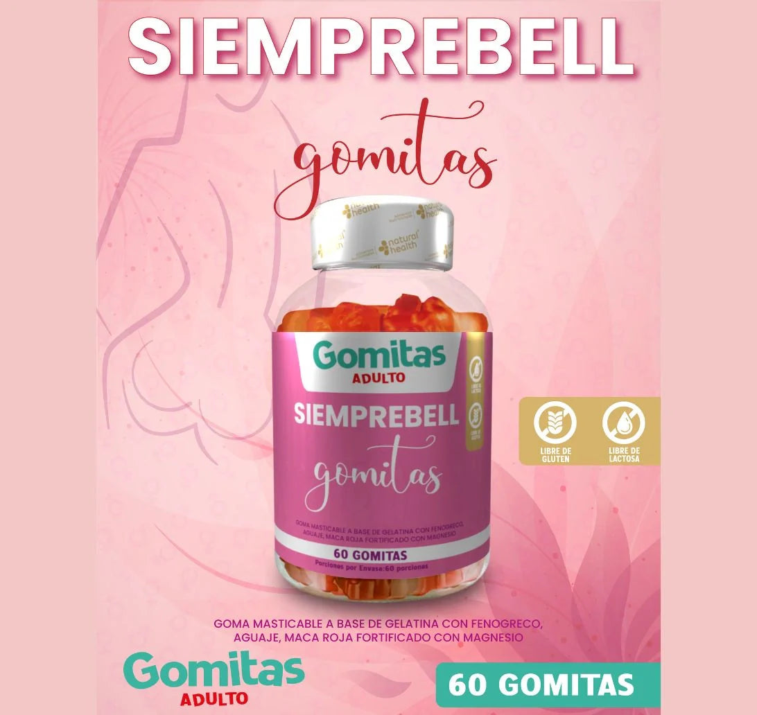 Gomitas BBL de Aguaje Siemprebell®: Aumenta tus glúteos y pechos a partir del primer mes