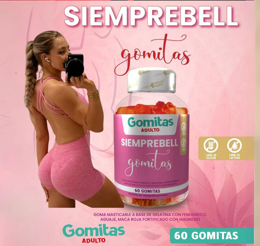 Gomitas BBL de Aguaje Siemprebell®: Aumenta tus glúteos y pechos a partir del primer mes