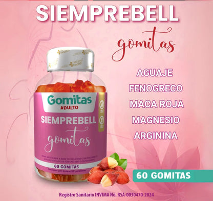 Gomitas BBL de Aguaje Siemprebell®: Aumenta tus glúteos y pechos a partir del primer mes